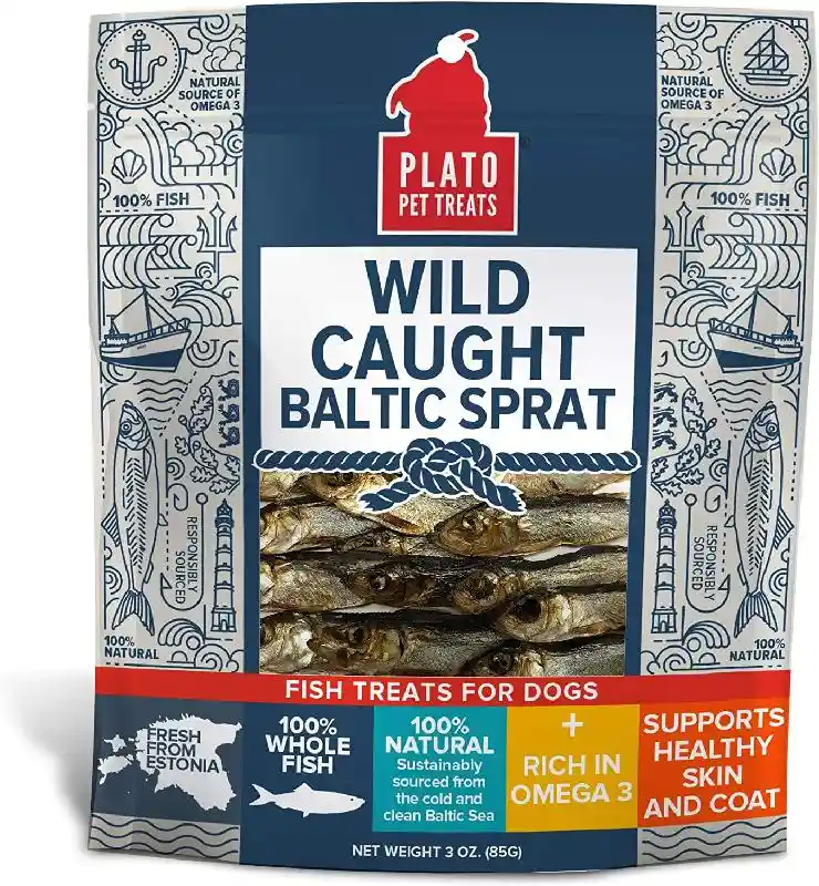 Plato Hundurs Jerky Baltic Sprat 3-oz